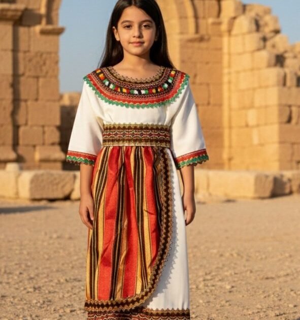 جبة قبايل بنات بلفوطة من 4سنوات .ل 12 سنة