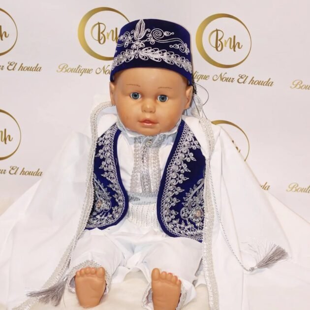 طقم ختان للرضع موديل عاصمي بالبرنوس