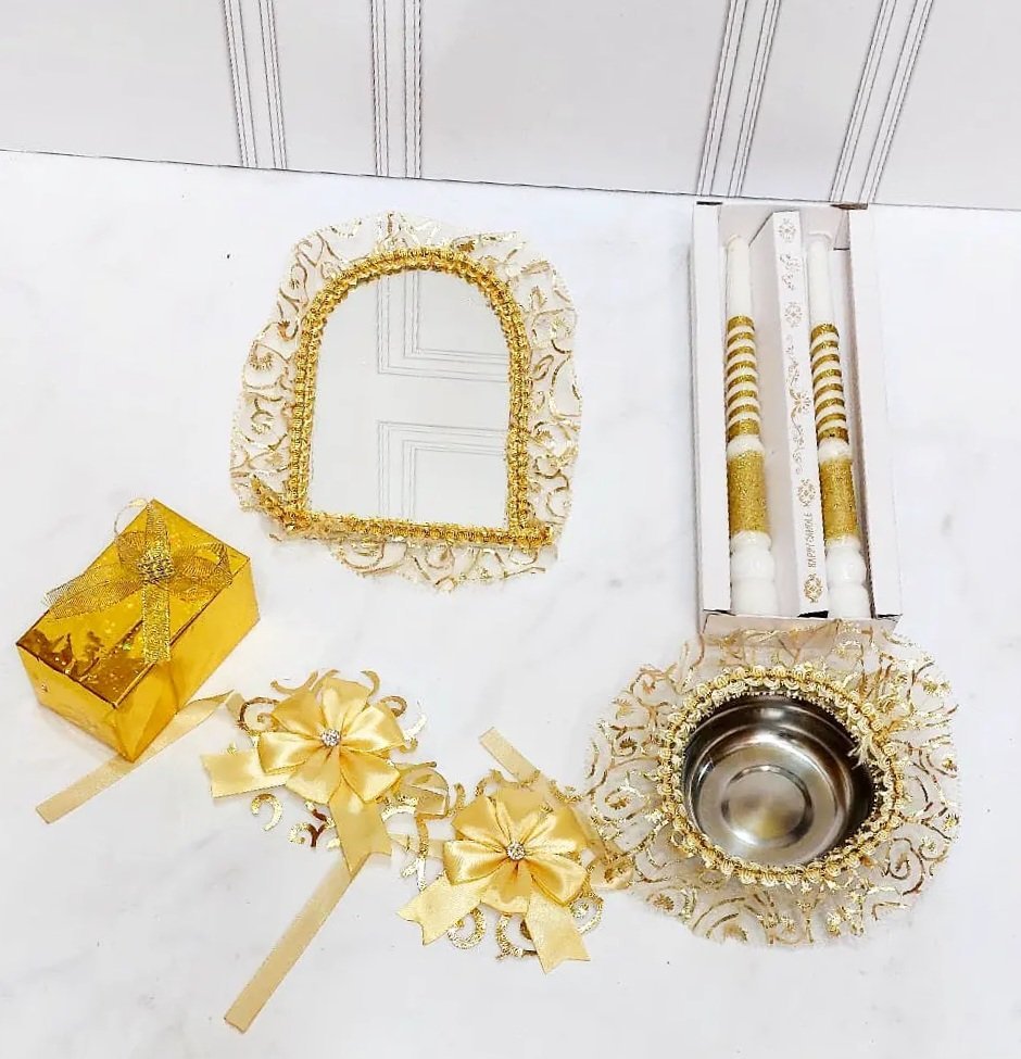 طبق حنة أحلى عروس حجم صغير متكون من 6 قطع - الصورة 2