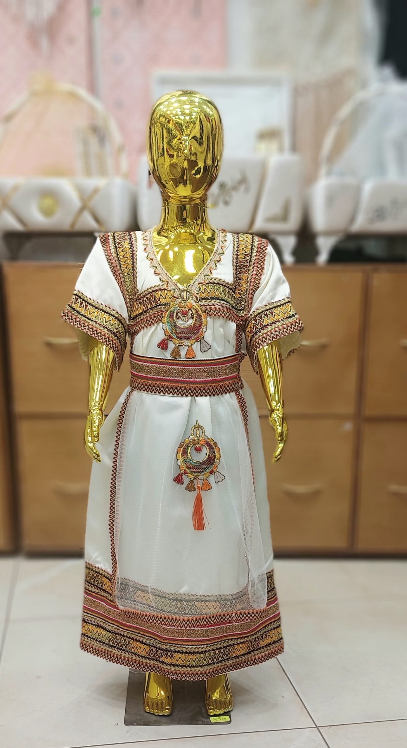 جبة قبايل blanc cassé من 4 سنوات ل 14 سنة - الصورة 2