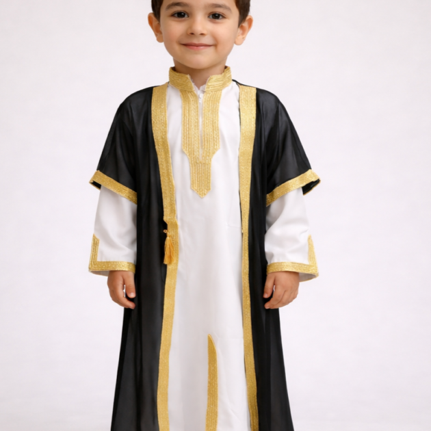 قميص اطفال بلبرنوس الاسود