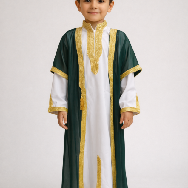 قميص اطفال بلبرنوس أخضر